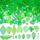 Alpinleux 300 Pcs Leaf Beads for Jewelry Making, Acrylic Green Leaf Beads, Green Bead for Jewelry Making, Leaves Charms for DIY Necklaces, Earrings, Crafts (15 Styles)