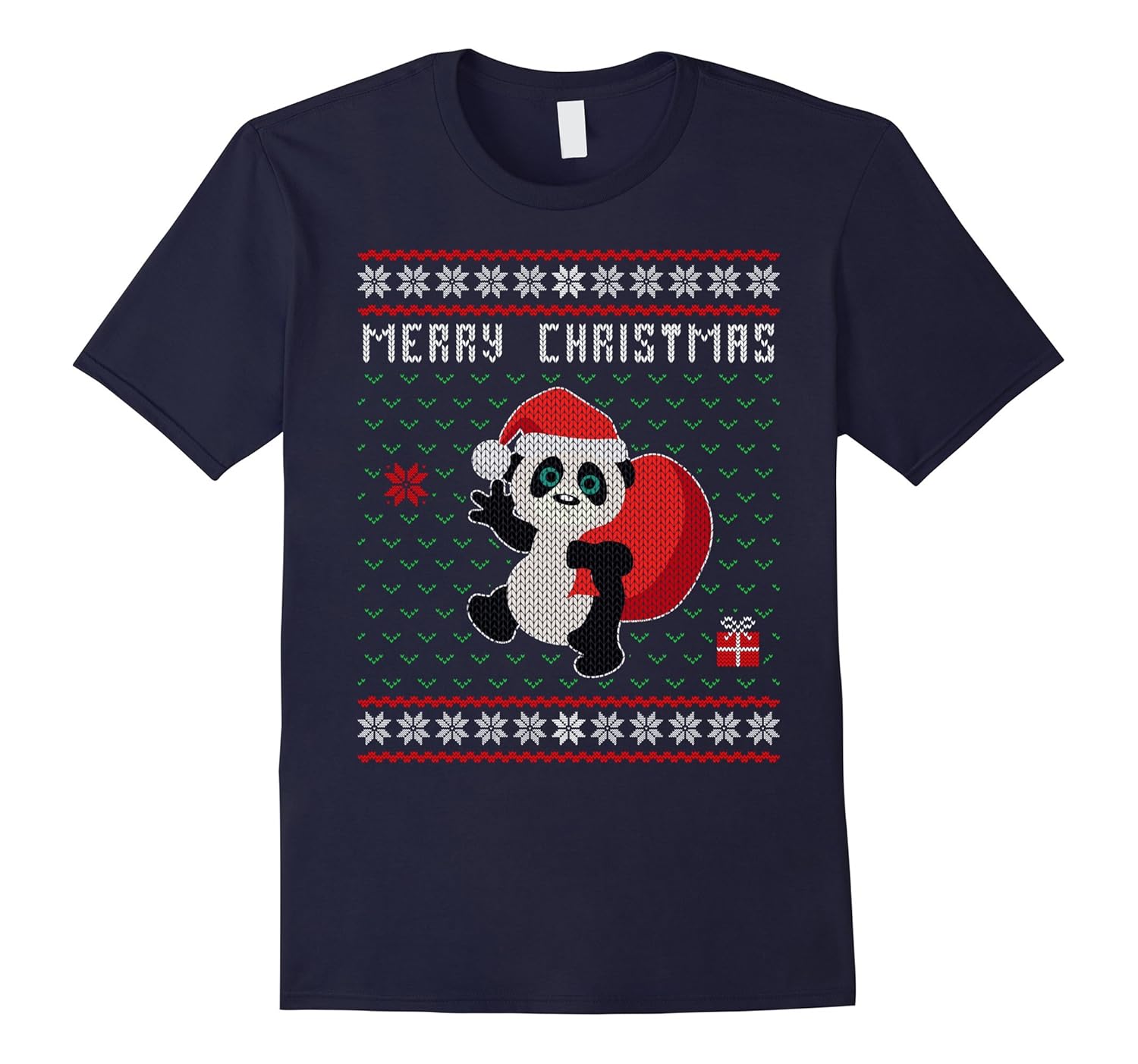 Merry Christmas Panda Ugly Christmas Sweater T-Shirt-ANZ