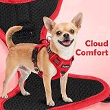 Funfox Dog Harness Large Size No Pull Front Clip Reflective Red L view 7