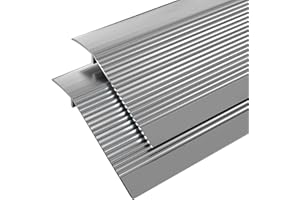 Aluminum Floor Transition Threshold Strip,2pcs Set Doorway Edge Trim Suitable for Threshold Height Less Than 1.6 InchThreshol