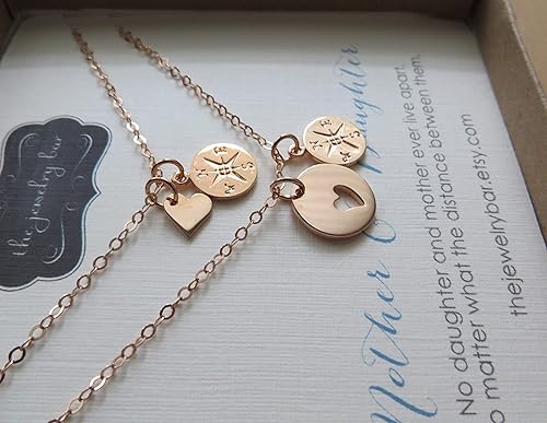 rose gold daughter necklace