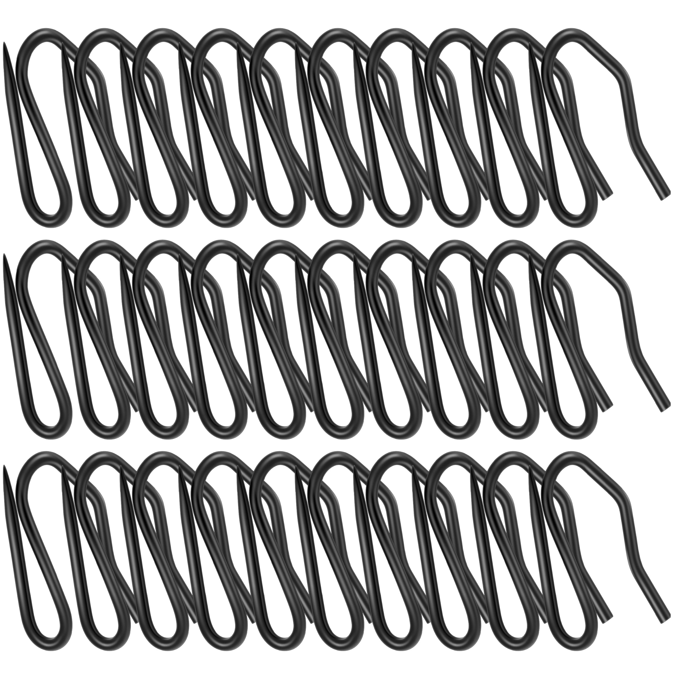 Photo 1 of Mikniri 120 Pack Curtain Hooks,1.2 Inch Metal Black Drapery Hooks for Door, Window and Shower Curtain
