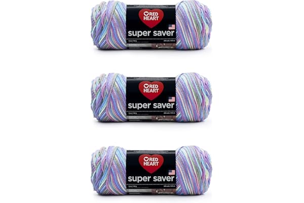 Red Heart Super Saver Yarn, 3 Pack, Monet 3 Count