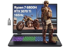 Acer Nitro 5 15.6" QHD (2560 x 1440) 165Hz Gaming Laptop, AMD Ryzen 7 6800H, 32GB DDR5 RAM, 2TB SSD, NVIDIA GeForce RTX 3070T