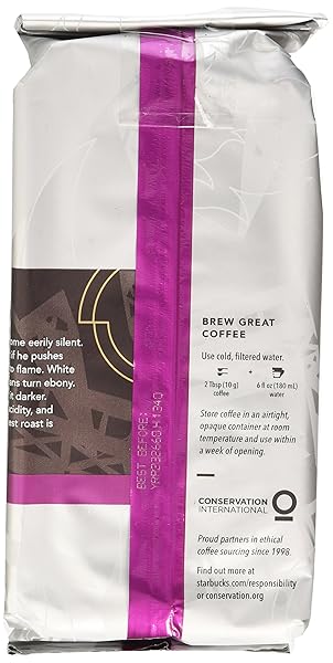 STARBUCKS GROUND COFFEE, DARK ROAST HOT OR ICED COFFEE, FRENCH ROAST, 12 OZ
