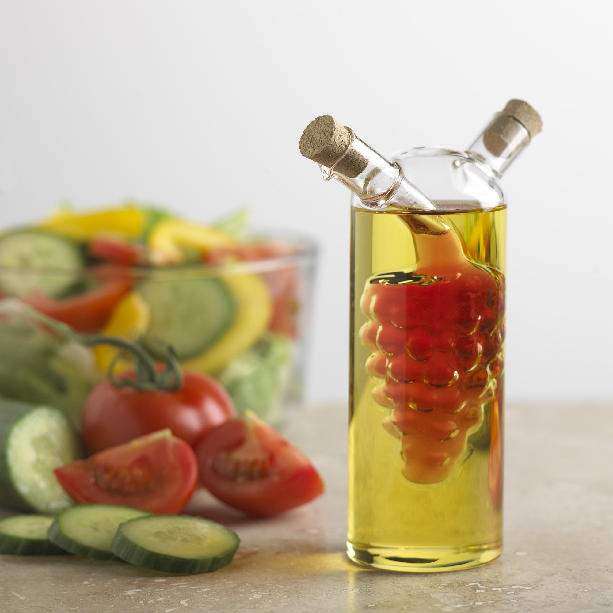 Fox Run Oil and Vinegar Bottle, Grape Motif by Fox Run