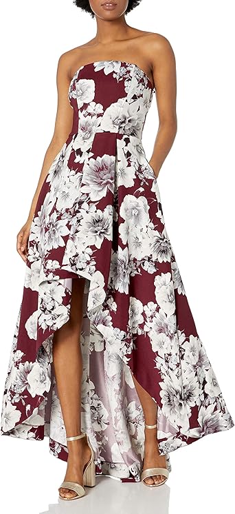 strapless high low prom dress