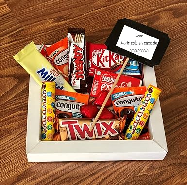 Caja de chocolates con mensaje personalizado: Amazon.es: Alimentación y bebidas