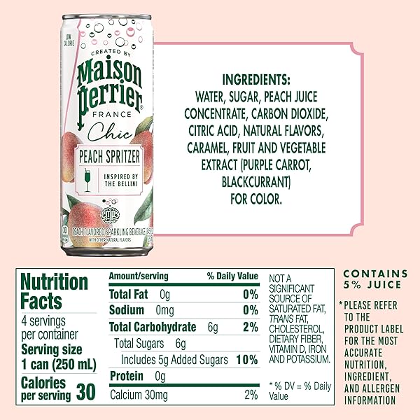 MAISON PERRIER, PEACH SPRITZER, 8.45 FL OZ