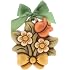 Formella THUN - Cesto Con Fiori E Frutta, Ceramica 15.5x13.2 Cm - Decorazione Classica Per La Casa