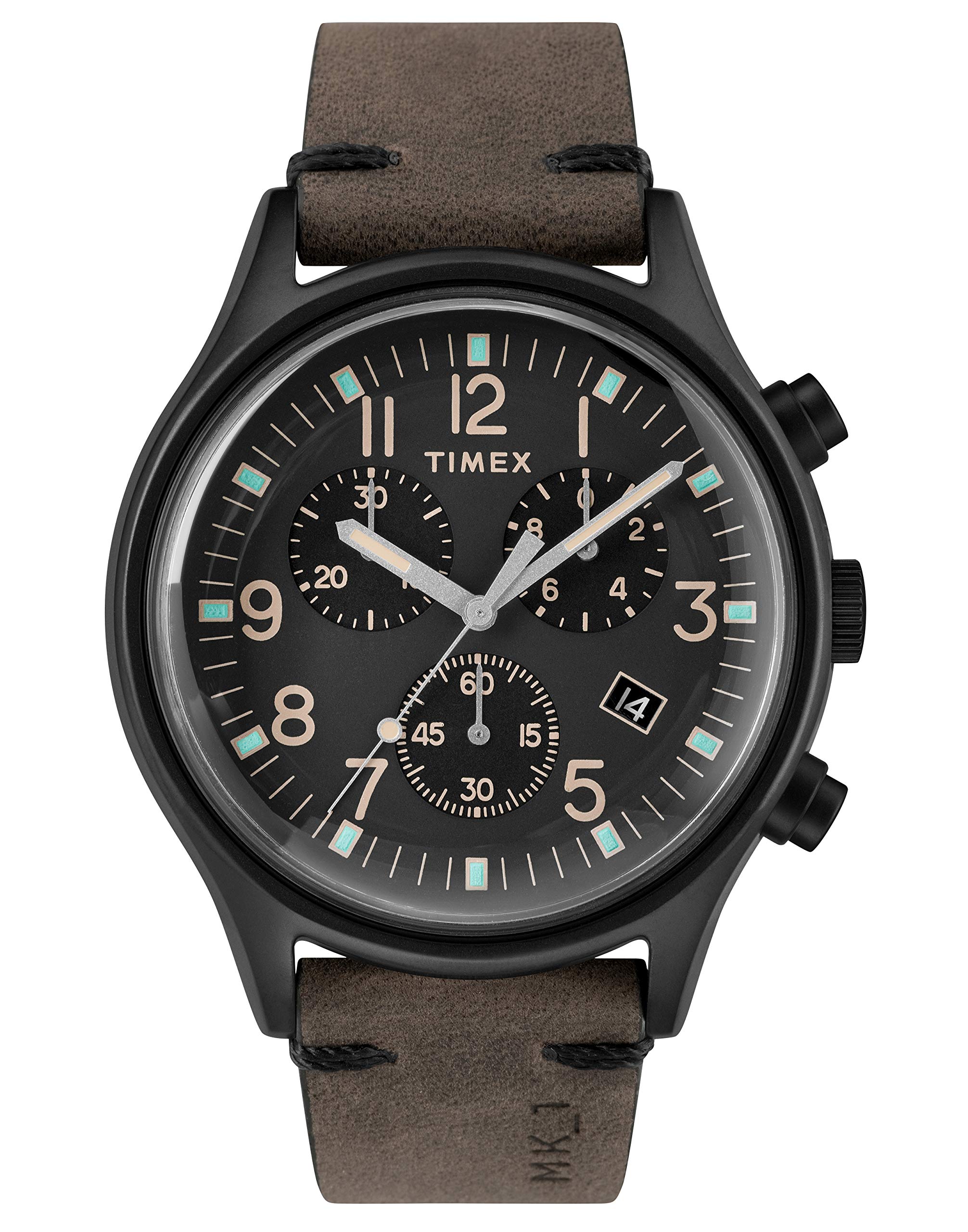 Timex TW2R96500 メンズ腕時計 クロノグラフ クォーツ レザーストラップ