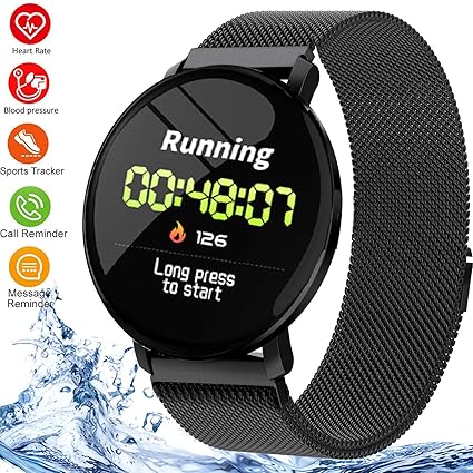 Smart Watch Fitness Tracker Waterproof Sports Smartwatch Heart Rate Monitor Blood Pressure Sleep Monitor Step Counter Pedometer Activity Tracker for ...