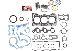EVERGREEN PARTS AND COMPONENTS Evergreen Engine Rering Kit FSBRR8006EVE Compatible With 89-00 Chevrolet GEO Metro 1.0 SOHC G10 Full Gasket Set, 0.50mm / 0.020" Oversize Main Rod Bearings, Standard Size Piston Rings