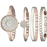 Anne Klein Women's Bangle Watch and Bracelet Set, AK/1470