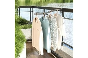 Clothes Drying Rack,Collapsible Clothes Rack,Heavy Duty Aluminum Space Saving Portable Drying Rack for RV Balcony Bedroom Lau