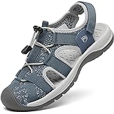 Dannto Women's Sport Sandals Close Toe Mesh Hiking Outdoor Athletic Casual Walking Sandals Water Shoes