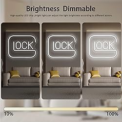 Lock Neon Signs for Wall Decor,Dimmable Game Neon