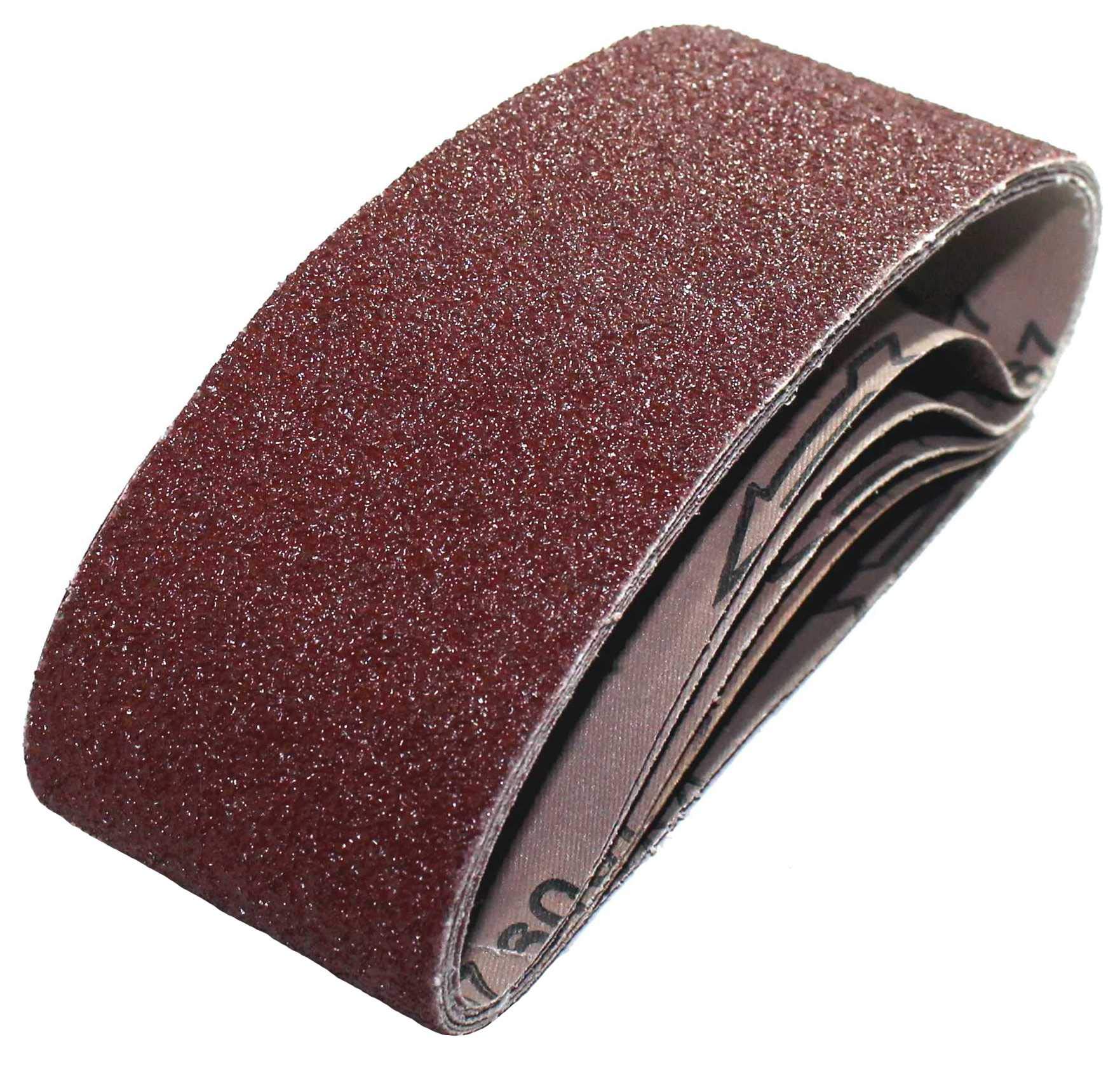 10 x K120 fabric sanding belts for belt sanders, size 75 x 533, sanding belt for belt sanders