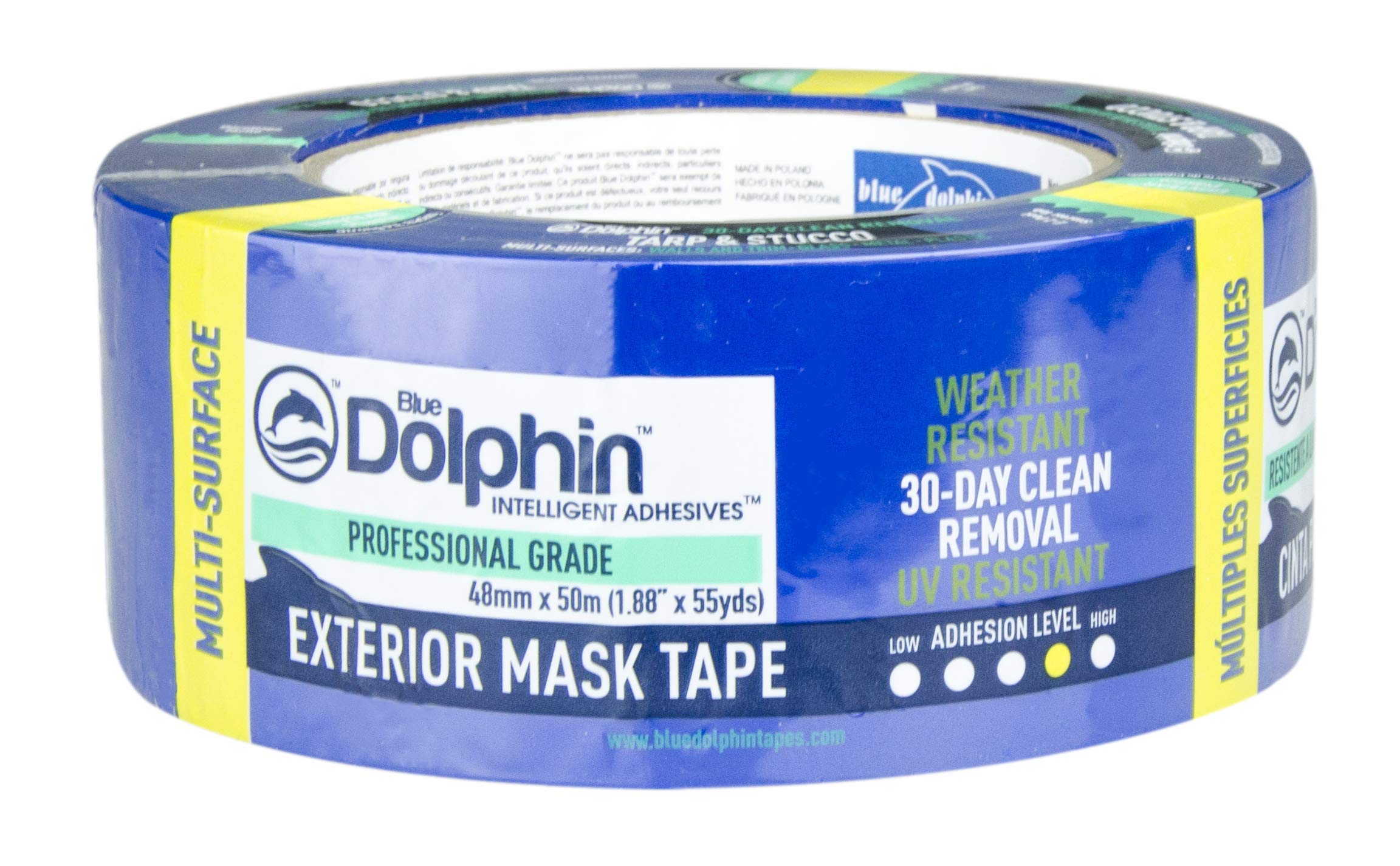 Blue Dolphin Tarp and Stucco Tape Blue - 30 day 48mm x 50m