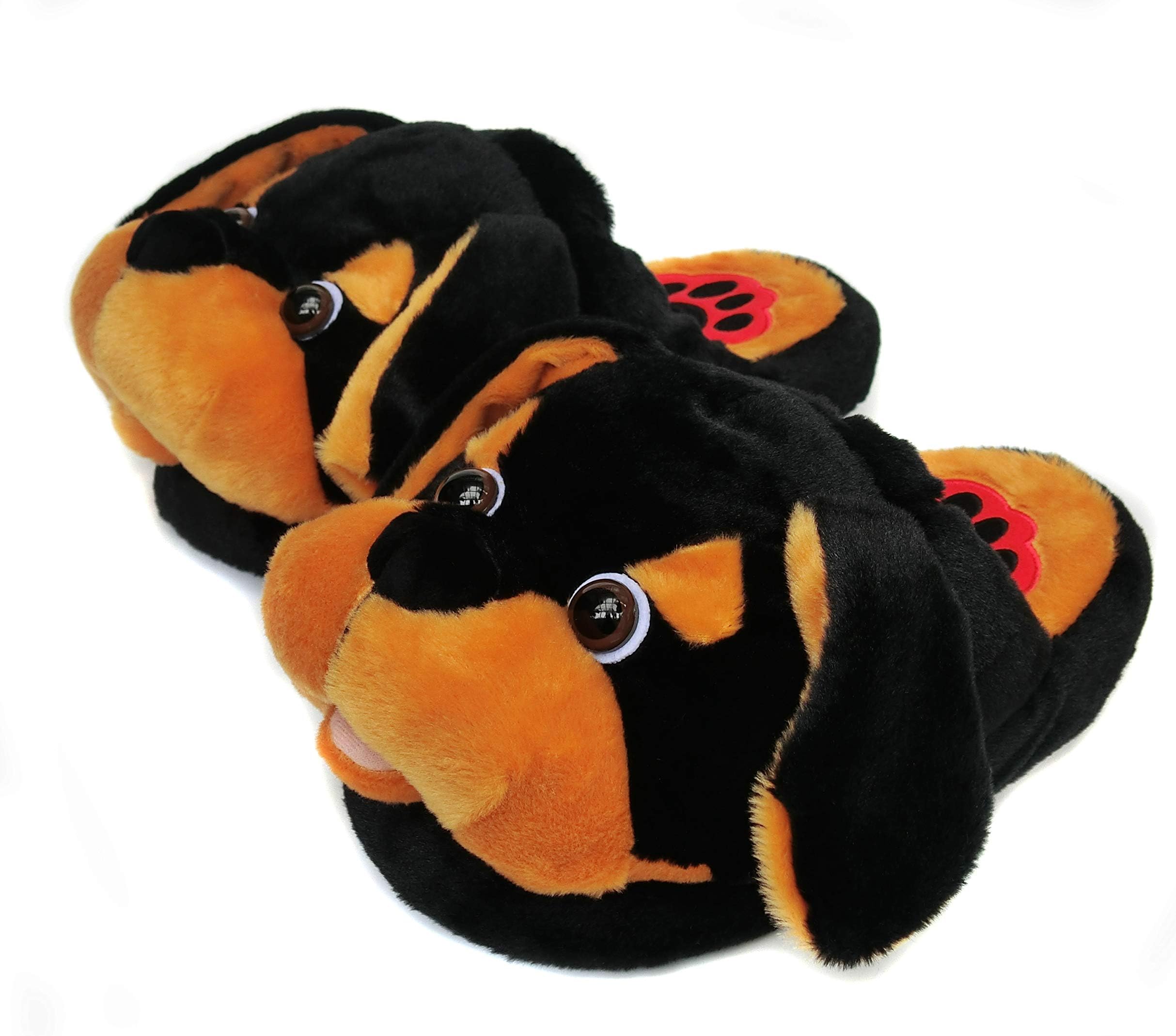 Fuzzy Animal Plush Slippers for Women and Men, Winter Indoor Home Scuff Slippers for Adult