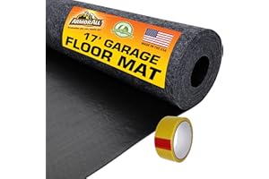 Armor All Original Garage Floor Mat, (17' x 7'4"), (Includes Double Sided Tape), Protects Surfaces, Transforms Garage - Absorbent/Waterproof/Durable (USA Made) (Charcoal)