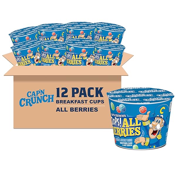 CAP’N CRUNCH BREAKFAST CEREAL, OOPS ALL BERRIES, 1.12...
