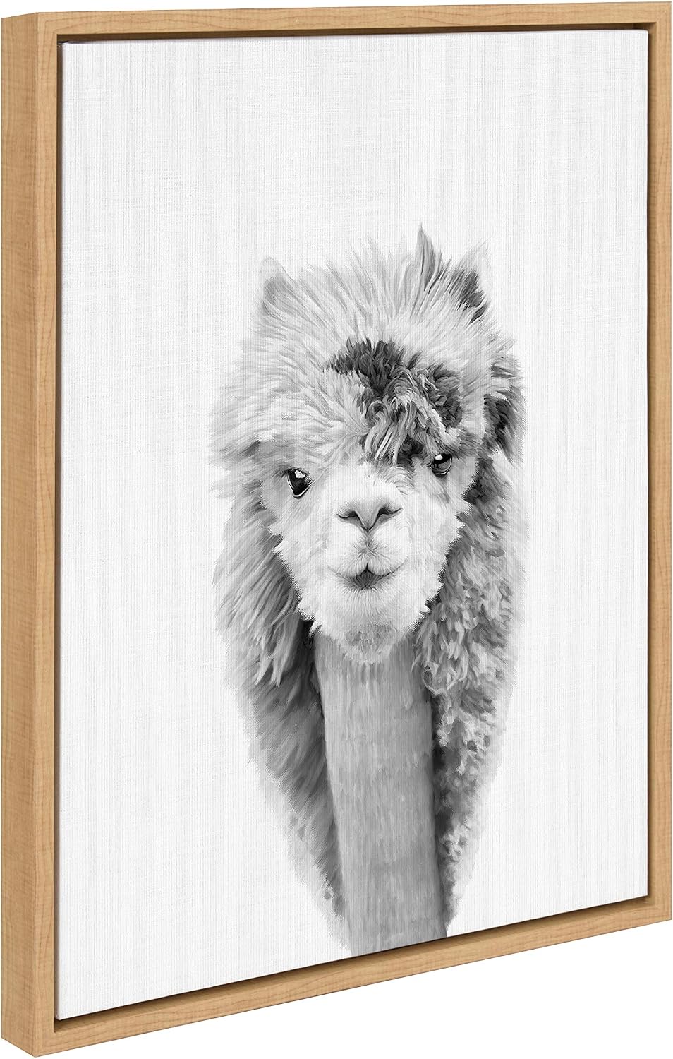 Kate And Laurel Sylvie Curly Hair Alpaca Portrait 18x24 Gray Framed Canvas Wall Art By Simon Te Tai Mimbarschool Com Ng
