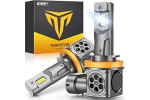 FAHREN FANREN 𝟐𝟎𝟐𝟓 𝐁𝐫𝐢𝐠𝐡𝐭𝐞𝐬𝐭 H11/H9/H8 LED Bulb, 𝟕𝟎𝟎𝟎𝟎𝐋𝐌 𝟏𝟐𝟎𝟎% Super Brightness, Real 1:1 Size Design, 6500K Cool White H11 Fog Bulb, Non-Polarity Plug & Play, CANbus Ready, Pack of 2