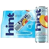 Hint Canned Water Zero Sugar 0 Calories - Peach Raspberry (12 pack) | Crisp, refreshing water, fruit flavors. 0 calories, 0 sugar, 0 sweeteners. Hydration for wellness. Gluten-free, Kosher, Vegan