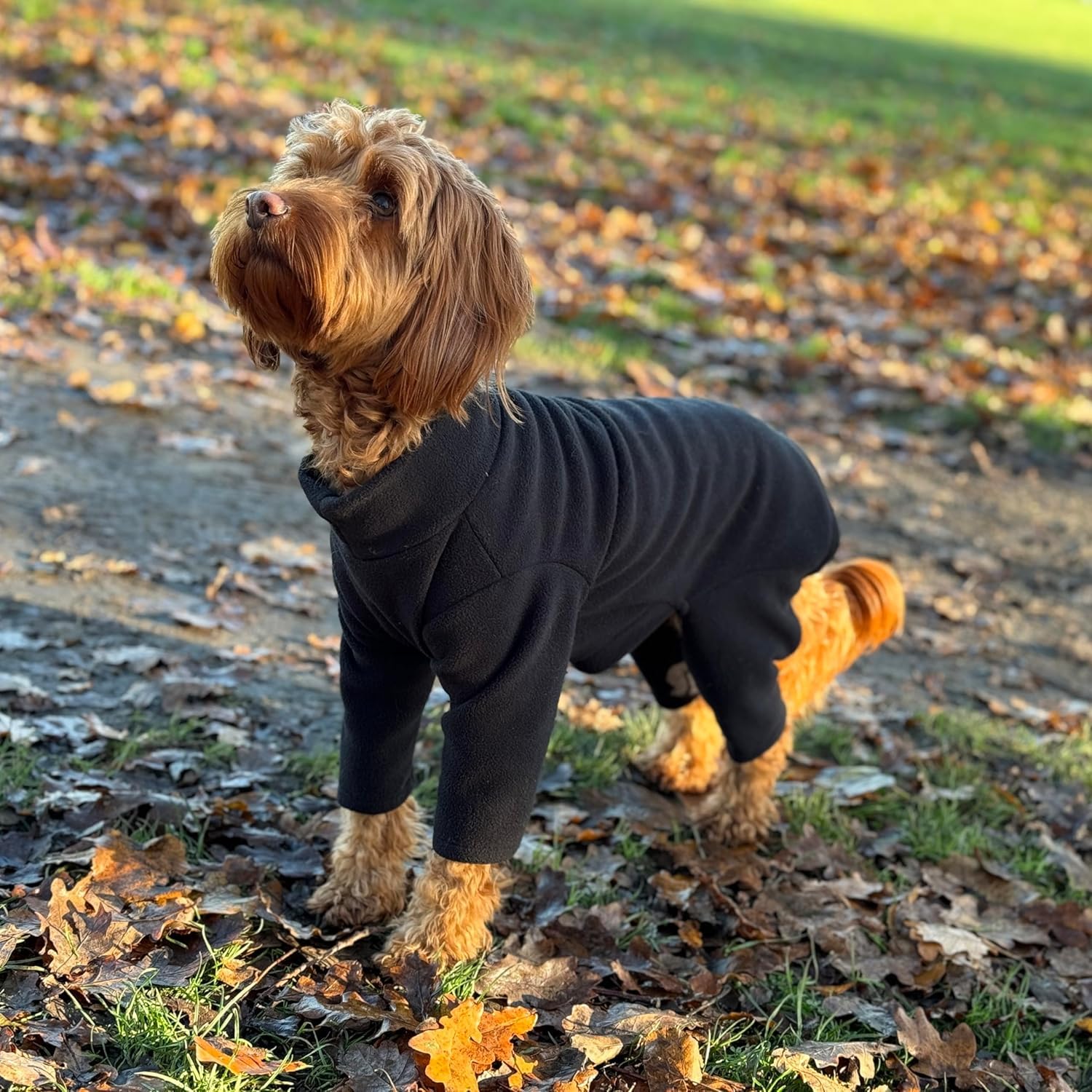 Warm Four-Legged Dog Fleece – Super Soft, Weather-Resistant, Available in a Range of Sizes and Colours (Black, Small) — image 1