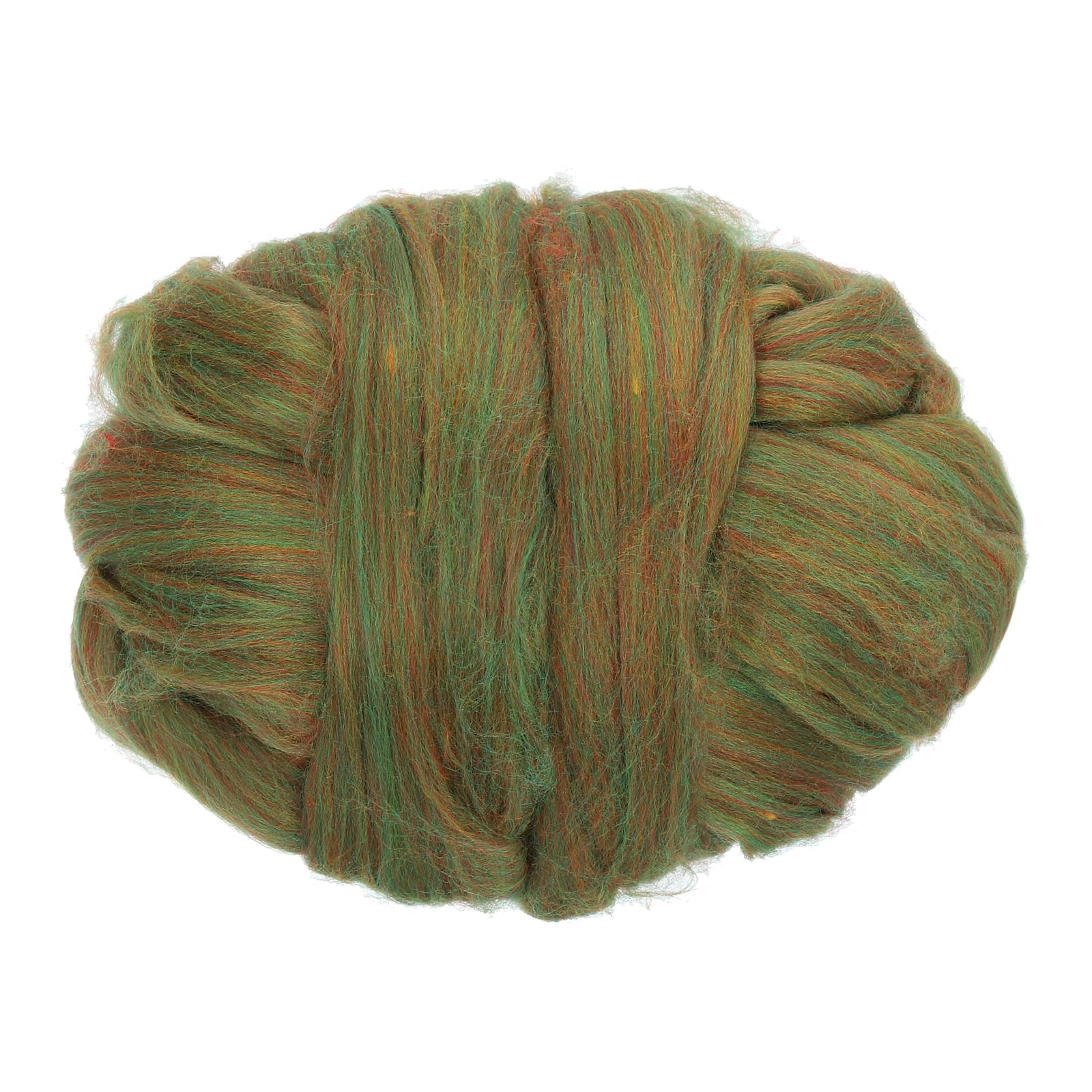 PATIKIL Wool Roving Yarn, 100G/3.53OZ Soft Felting Wool Pure Chunky Roving Yarn Bulk for Needle Felting Knitting Blanket Spinning Weaving DIY Craft, Green
