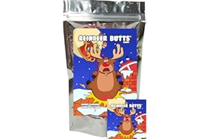JLDESIGNMEDIALLC Reindeer Butts Gummy Cherry Fruit Jelly Disks Funny Unique Christmas Stocking Stuffer Birthday Candy Gag Gift for Teens, Girls, Boys and Kids (5.5 Ounce)