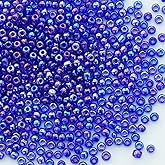 Adult DIY Bulk 4mm Blue Seed Beads, 6/0 110g (Approx 1600Pcs) Glass Craft Beads for Jewelry Making Bracelets, Pendants, Waist Jewelry Handmade Crafts (Royal Blue) (Royal Blue)