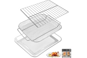 GCQ Air Fryer Accessories for Emeril Lagasse 26 QT Extra Large Air Fryer Convection Toaster Oven, 3 Pieces Set Food Grade Ste