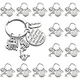 PHAETON 20PCS Cheer Keychains Cheerleading Gifts Cheerleader Coaches Gift Cheer Team Gift Cheer Jewelry for Girls Cheerleading Charm Cheer Coach Appreciation Gifts