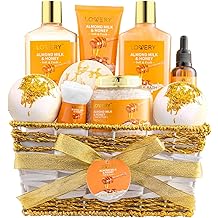Christmas Gifts for Women Gift Basket for Women - 10 Pc Almond Milk &amp; Honey Beauty &amp; Personal Care Set - Home Bath Pampering