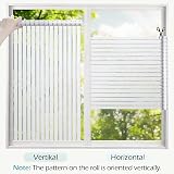 rabbitgoo Window Film Privacy 75x200 cm Frosted Stripe Glass Covering UV view 2