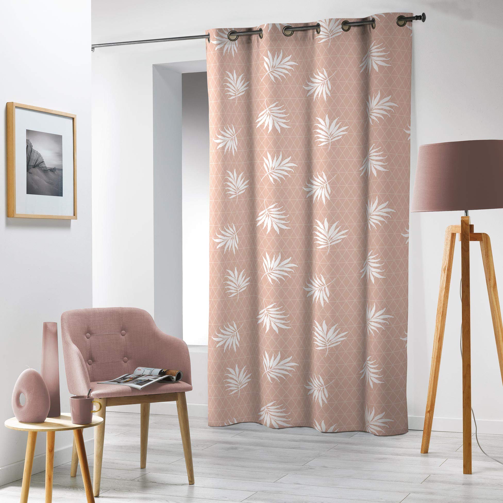 Douceur d'Intérieur Zoosteria Printed Microfibre Eyelet Curtain 140 x 240 cm