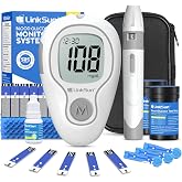 LinkSun Glucose Monitor Kit, 100 Strips &amp; Lancets, No Coding, G-425-3 | Blood Glucose Monitor Kit, No Coding, 5s Fast Results, Easy Operation, Diabetes Testing Kit For Home Use