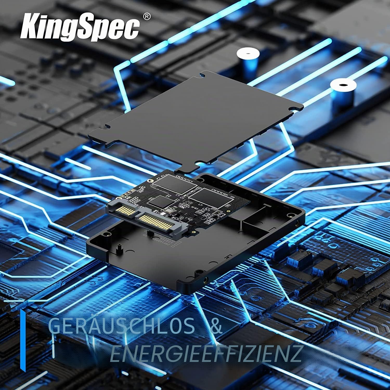 KingSpec 512GB 2.5" SATA Festplatte Intern SSD SATA 3 interne SSD 3D NAND Flash, 2.5 Zoll kompatibel mit Desktop/Laptop 6