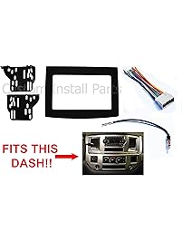 Black Dodge Ram Radio Stereo Double Din Dash Install Kit w/ Wiring Harness