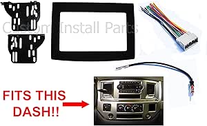 Amazon.com: Black Radio Stereo Double Din Dash Install Kit w/Wiring