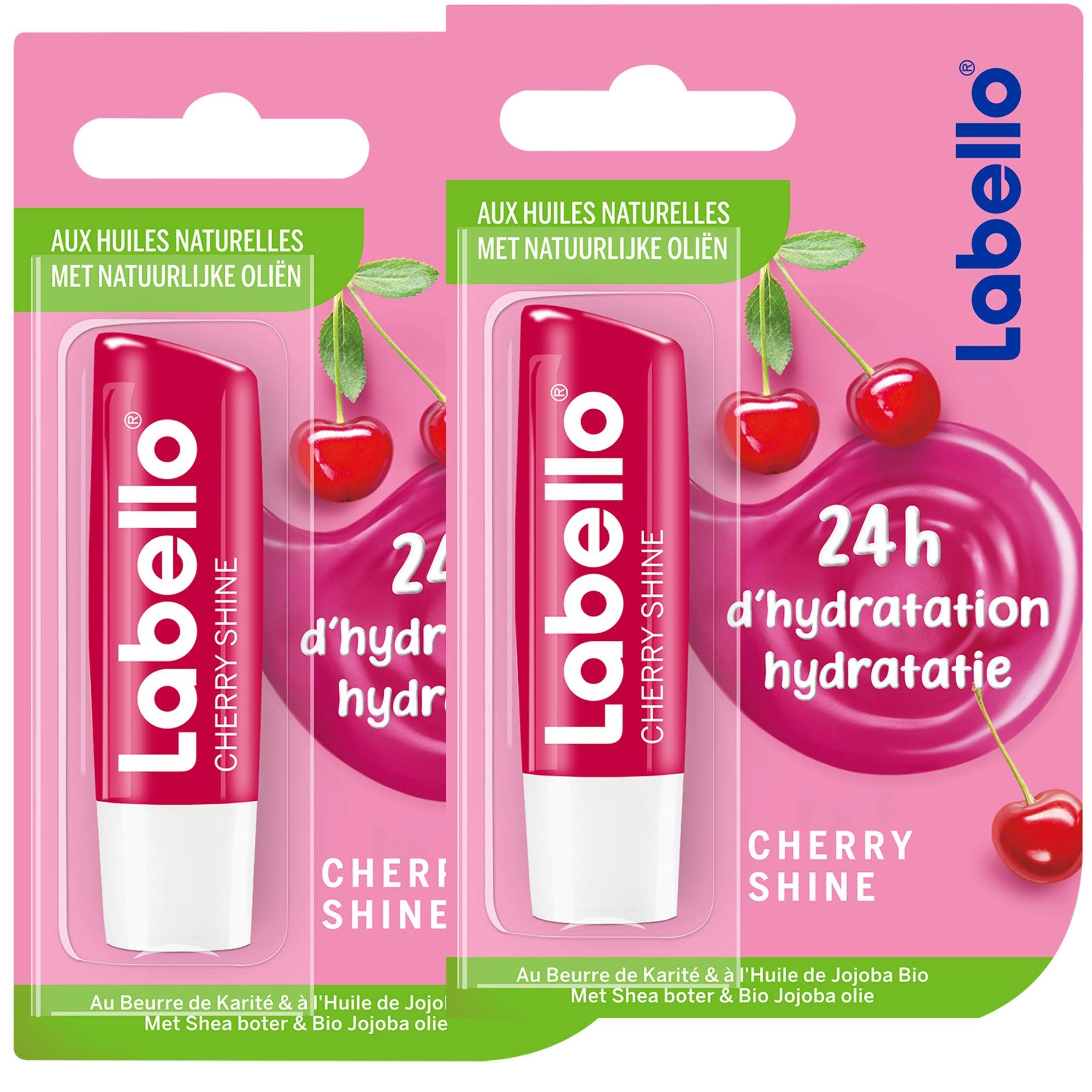 Labello Cherry Shine Lip Balm 5.5 ml Pack of 2