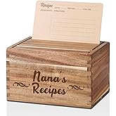 InnoBeta Grandma Gifts Recipe Box, Recipe Card Holder with 50 Cards & 10 Dividers