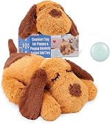 WEOK Puppy Heartbeat Toy for Separation Anxiety Relief Dog Cat Plush Calming Aid