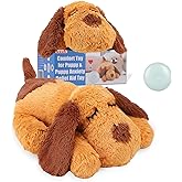 WEOK Heartbeat Puppy Toy, Comfort Cuddler Pillow, Dog Anxiety Relief Calming Aid,Heartbeat Stuffed Toy for Dogs,Puppy Heartbeat Toy Sleep Aid,Dog Heartbeat Toy for Pet