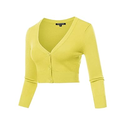 Women's V-Neck Cropped Cardigan in Solid Color Zambia Ubuy - Main Image