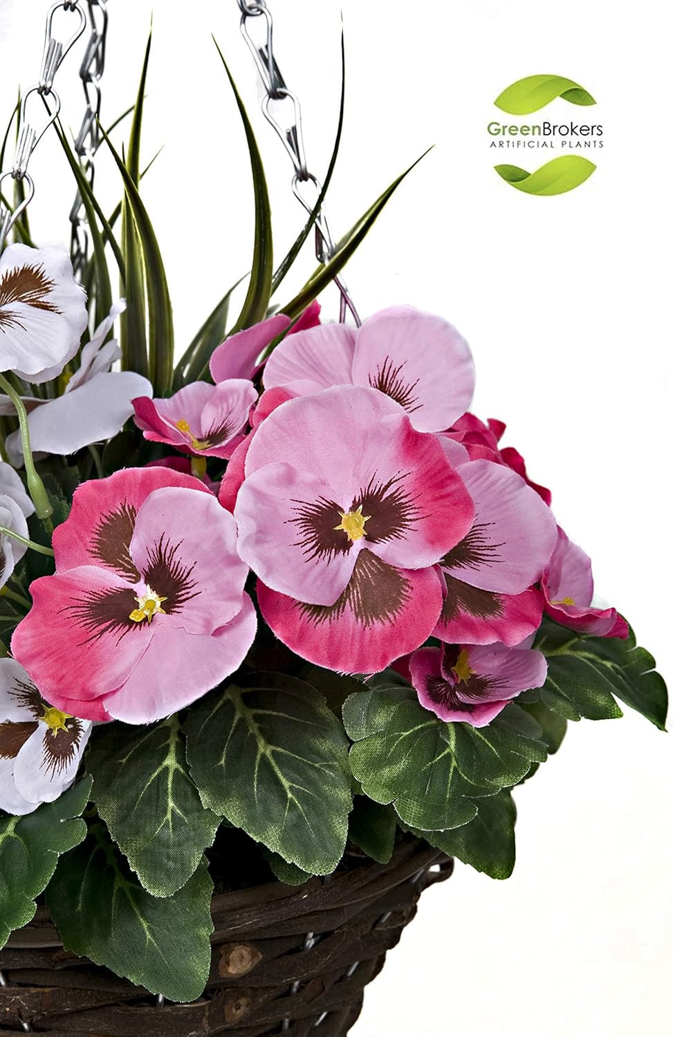 Amazon Com Greenbrokers Artificial Hanging Flowers And Decorative Grasses Garden Outdoor