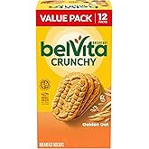 belVita Breakfast Bars Biscuits, Golden Oat, Value Pack, 12 Packs | 4 Biscuits Per Pack, No High Fructose Corn Syrup, Artificial Flavors, Colors or Sweeteners, 19g Whole Grain Per 50g Serving