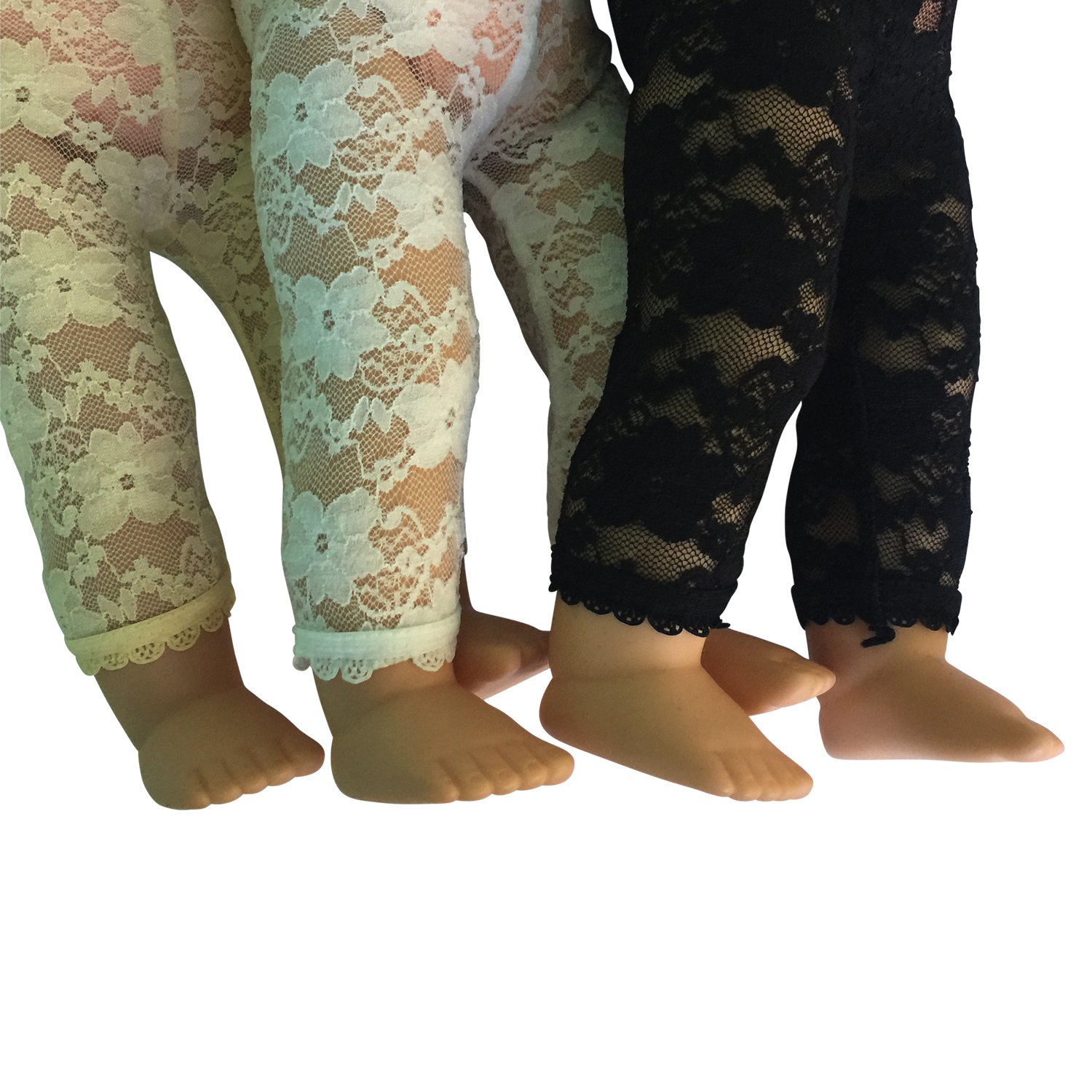 The New York Doll Collection Set of 3 Lace Leggings Tights Fits 18 inch/46 cm Fashion Dolls – Doll Tights – Dolls Clothes Accessories